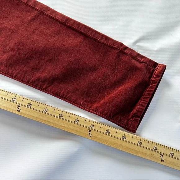 AG Adriano Goldschmied Farrah High Rise Skinny, Stretch Velvet, Dark Sangria, 29 - Picture 7 of 8